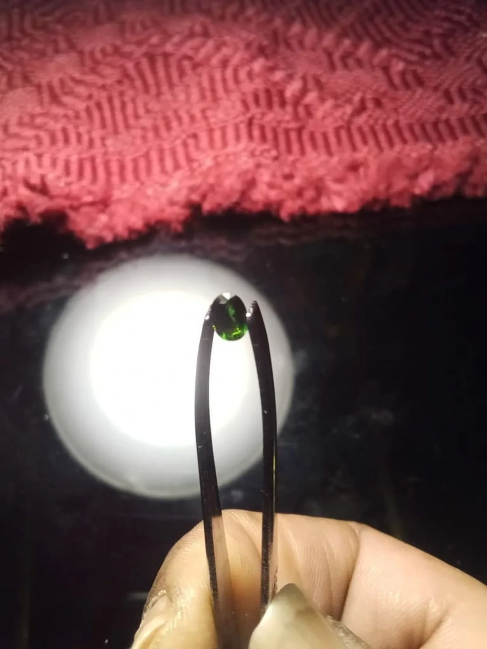 RARE Natural .30ct VS Oval Deep Green Chrome Tourmaline